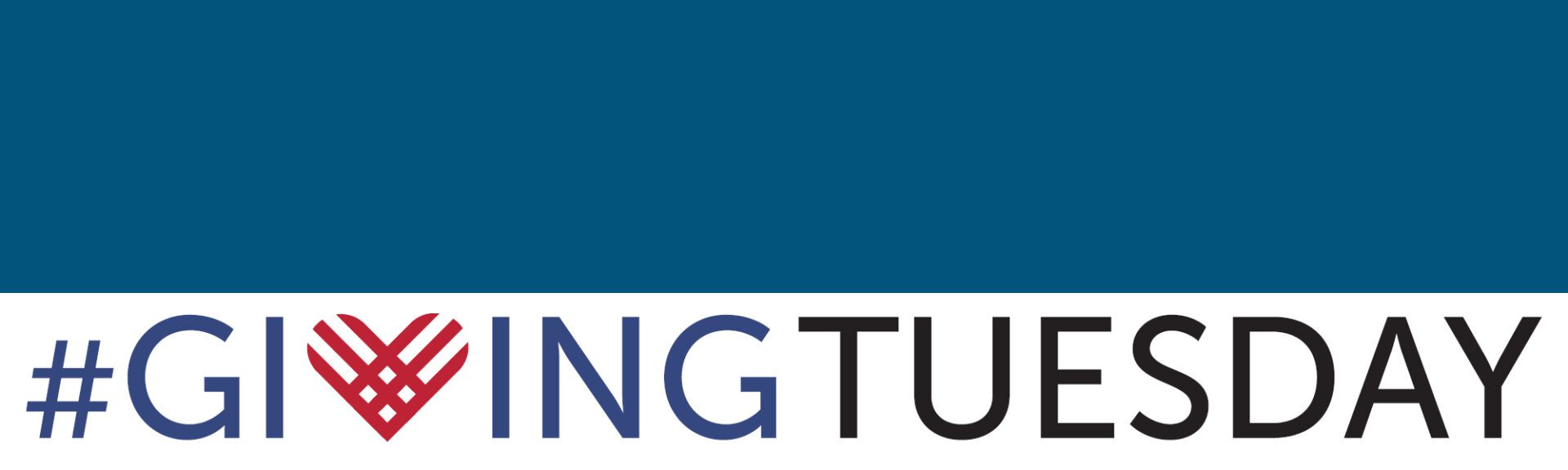 #GivingTuesday logo with heart symbol.